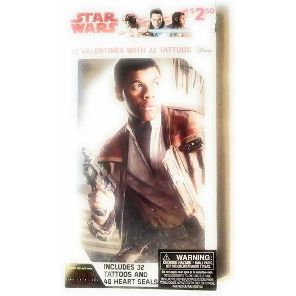 STAR WARS Valentine’s Day 32 Cards and Tattoos - Picture 1 of 1